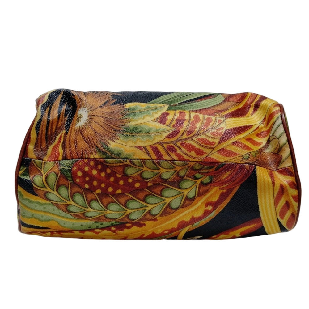 Salvatore Ferragamo Black Jungle Print Shoulder Bag with attached makeup bag - Picture 5 of 9